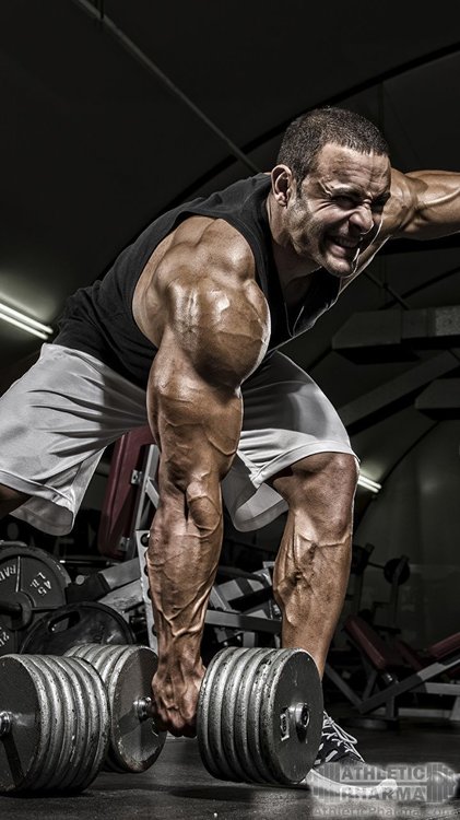 Тренировка с гантелями