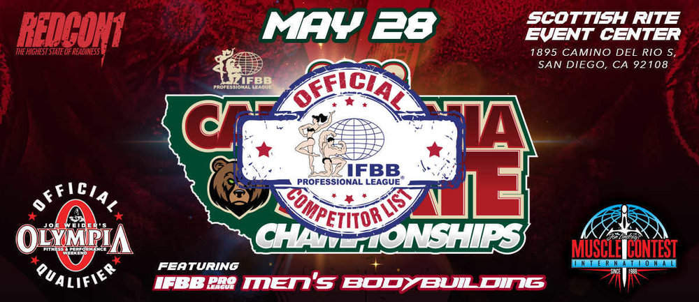 Постер шоу "California Pro 2022" по бодибилдингу и фитнесу
