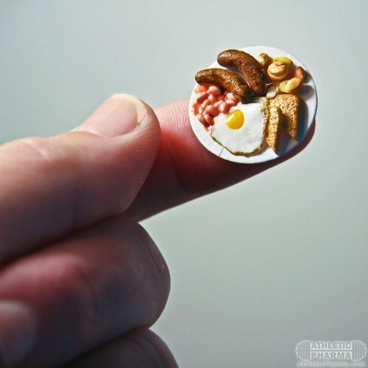 Миниатюрная порция еды