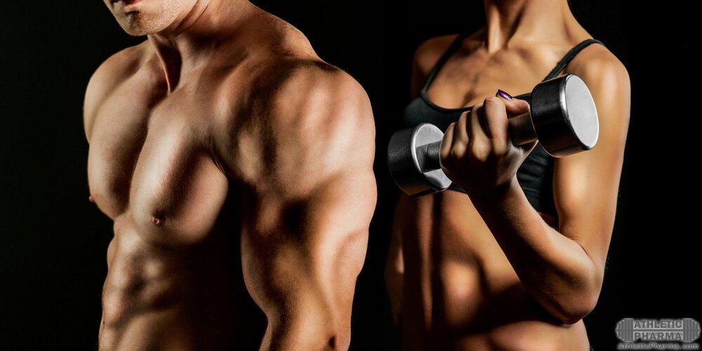 Накаченный парень и спортивная девушка